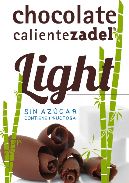 Chocolate Caliente ZADEL Light Sin Azcar, contiene fructosa.