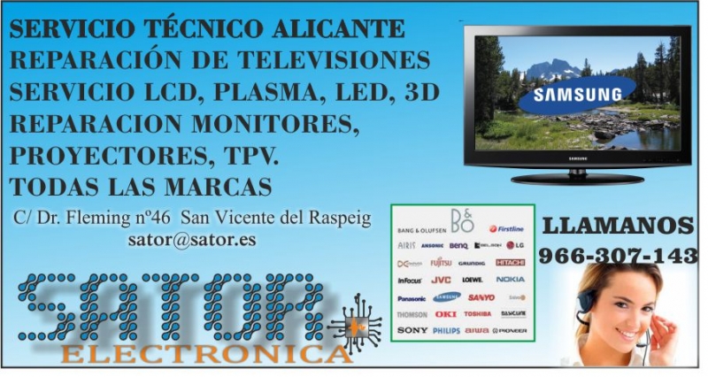 Reparacin de television en Alicante