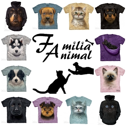 Camisetas con caras de perros y gatos de alta calidad