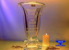 Jarron de cristal para trofeos