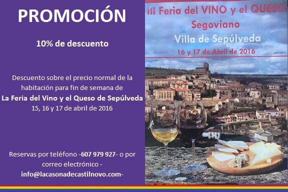 La Casona de Castilnovo - Hotel Rural Gay - Segovia Madrid - Promoción Feria Sepulveda