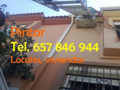 Pintor en Malaga Daniel Silva pintura en fachada vivienda