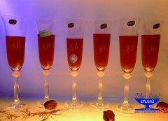 Copas de champan para bodas grabadas