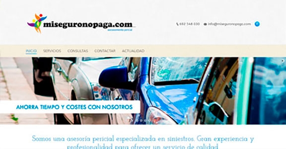 Diseño de páginas web -  Mi seguro no paga