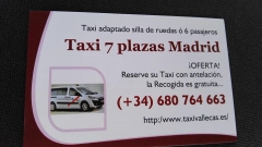 Taxi 7 plazas en madrid - 6 pasajeros - 6 passengers