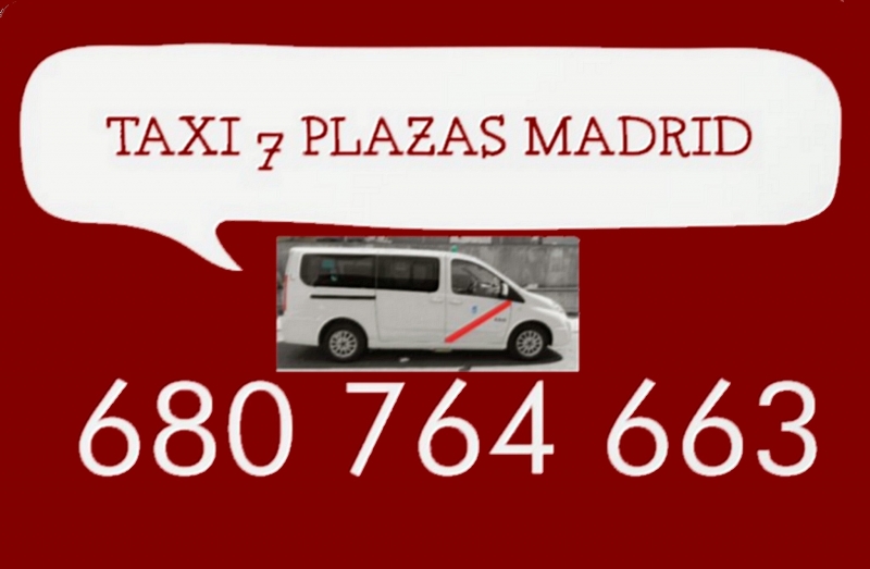 RESERVE SU TAXI 7 PLAZAS EN MADRID