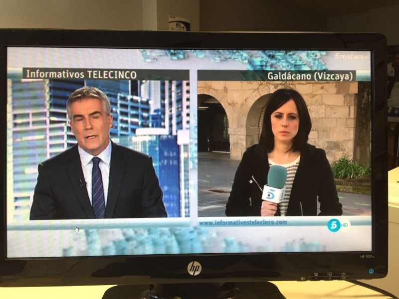 Directo para informativos Telecinco con Maitena Berrueco