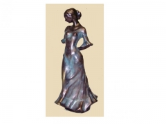 Pequena escultura o figura bailaora, acabados en bronce lluis jorda