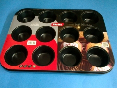 Bandeja antiadherente 12 huecos,