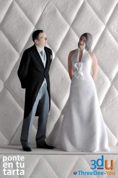 Figuras Ponte En Tu Tarta - Figuras de novios para tartas de boda - ThreeDee-You Foto-Escultura 3d-u