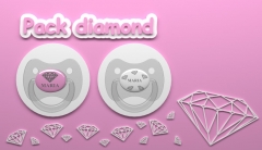 Packs de 2 chupetes diamond wwwgumtescom