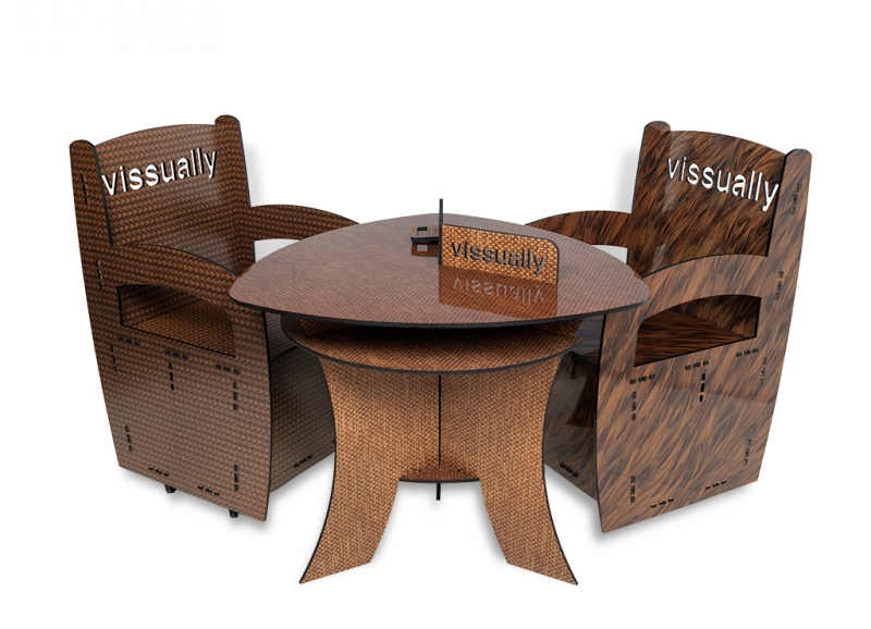 Conjunto mesa y silla que pueden ser impresos con su logotipo 