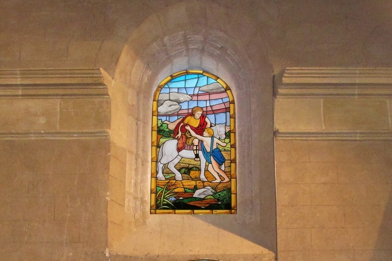 Vidriera de San Martn. Iglesia de San Martn en Sorzano, La Rioja.