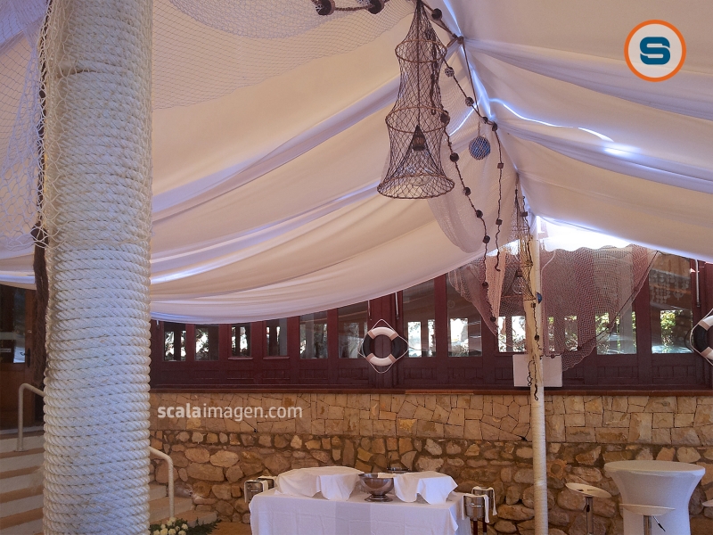 Decoracin de terraza para Boda estilo marinero. scalaimagen.com