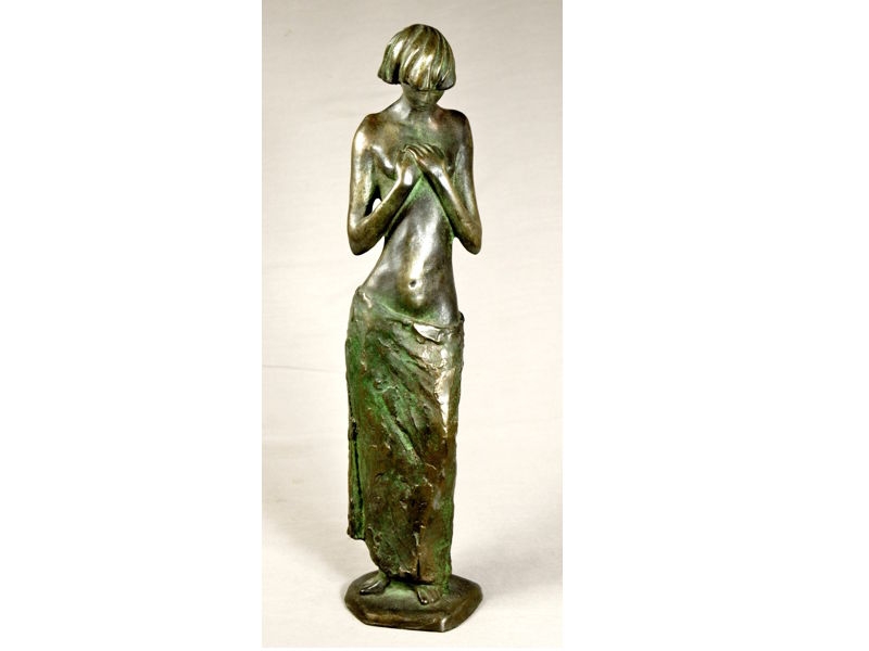 Escultura o figura Amelia, semi desnudo femenino en bronce. Lluís Jordà