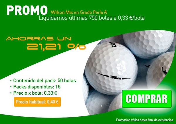 Bolas usadas Wilson Mix - promoción de 50 bolas a 0,33 euros/bola