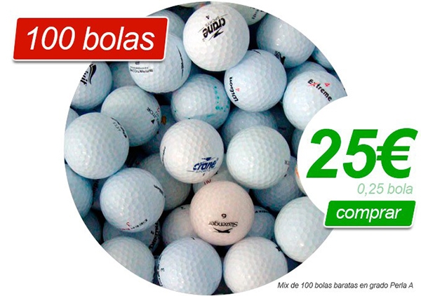 Mix de bolas baratas Grado Perla A - 100 bolas de golf por 25 euros