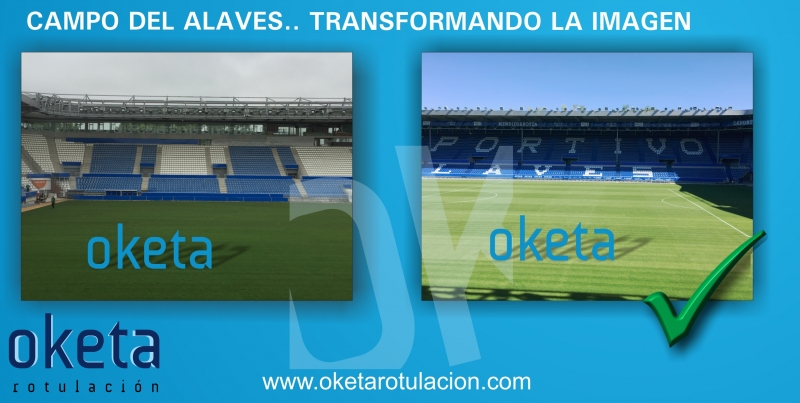 CAMBIO DE IMAGEN CAMPO DE FUTBOL DEPORTIVO ALAVES