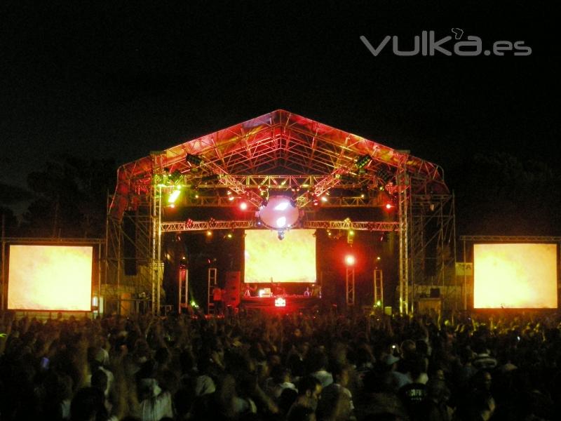 Carl Cox 2008 - Pantallas, proyectores, cmaras y control de realizacin