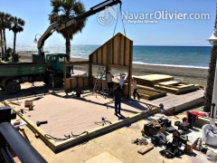 Fase inicial de construccion de chiringuito en algarrobos costa, malaga navarroliviercom