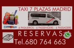 Taxi 7 plazas vallecas