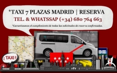 Taxi 7 plazas reserva | madrid