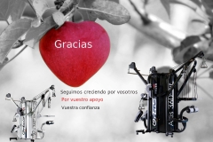 Agradecer, sentirse muy agradecida por el apoyo y confianza en estos 30 anos por parte de nuestros n