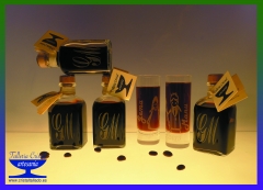 Botellitas de cistal para bodas grabadas