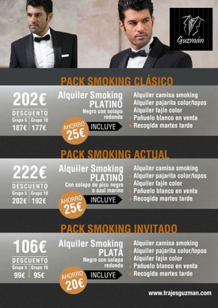 Promoción alquiler de smoking