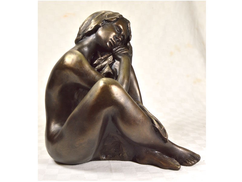 Escultura o figura Sueos, acabada en bronce autntico. Llus Jord