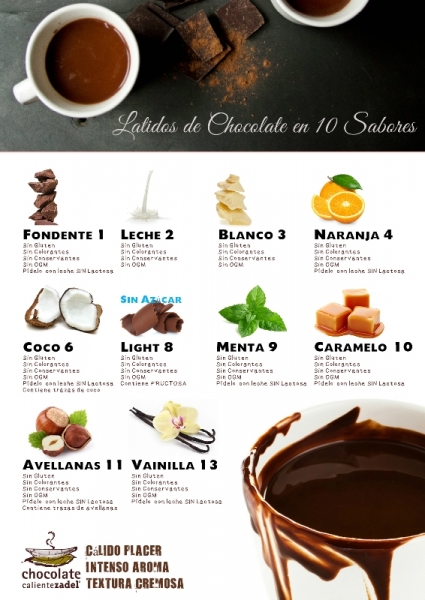 Chocolate Caliente ZADEL Alrgenos.