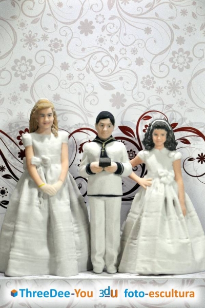Figuras personalizadas para tarta de boda y comunin - ThreeDee-You Foto-Escultura 3d-u