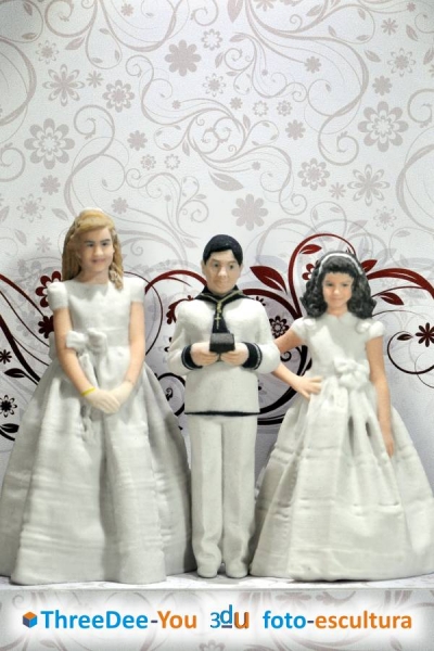 Figuras personalizadas para tarta de boda y comunión - ThreeDee-You Foto-Escultura 3d-u