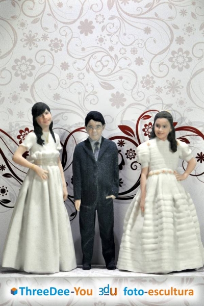 Figuras personalizadas para tarta de boda y comunin - ThreeDee-You Foto-Escultura 3d-u
