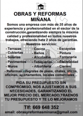 OBRAS Y REFORMAS MIÑANA