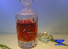 Botella de cristal de bohemia