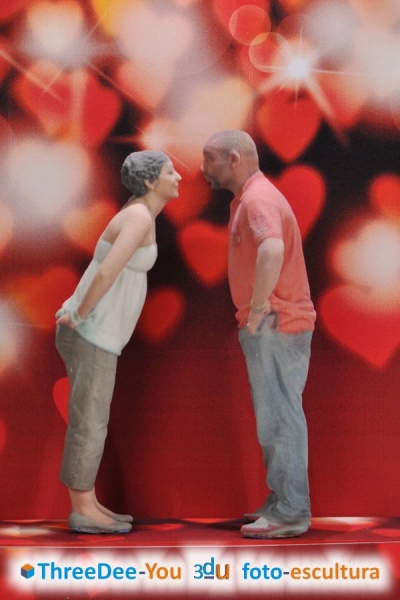 Regalo de San Valentn - figuras en 3d de ThreeDee-You Foto-Escultura 3d-u