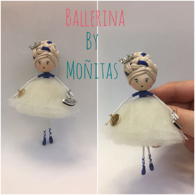 Broche mueca Ballerina Azul