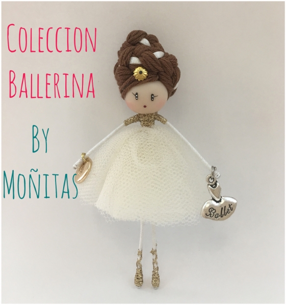 Broche mueca Ballerina Blanca