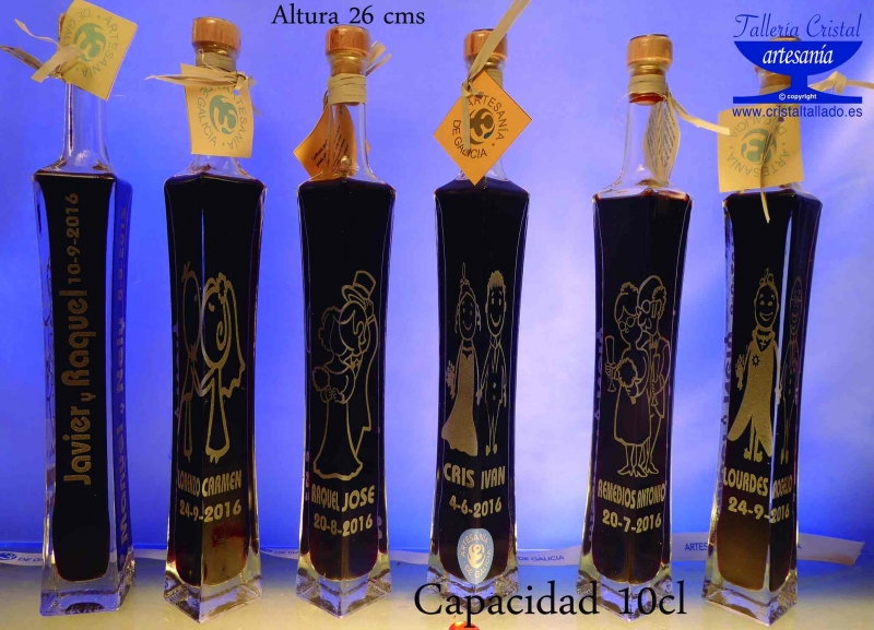 botellitas para detalles de bodas grabadas