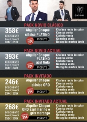 Packs de alquiler de chaques 2017 : novedad chaque azul tinta