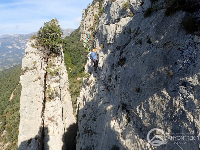 Vía ferrata en Pirineos