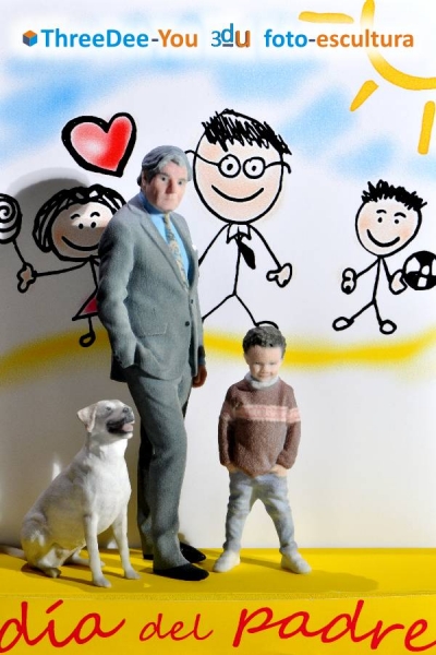 Día del Padre - regala sólidas emociones - figuras 3d de ThreeDee-You Foto-Escultura 3d-u