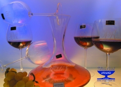 Juegos de vino grabados cristal de bohemia