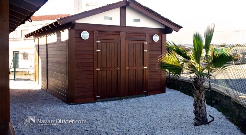 Construcción destinada para aseos y almacén en Chiringuito Restaurante El Faro, Villaricos