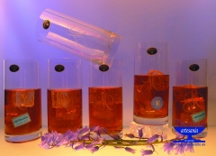 Vasos de cristal grabados