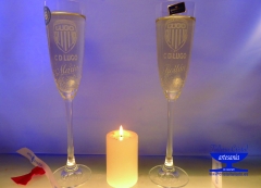 Copas de brindis para novios grabadas
