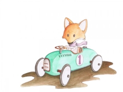 Vinilo decorativo infantil foxy fox suenos de ciguena