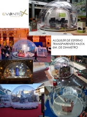 Esferas gigantes transparentes