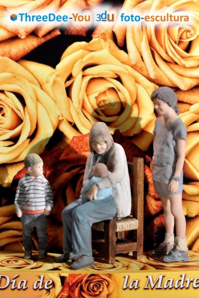 Día de la Madre - Tu Mamá te mima, mímala - figuras en 3d de ThreeDee-You Foto-Escultura 3d-u